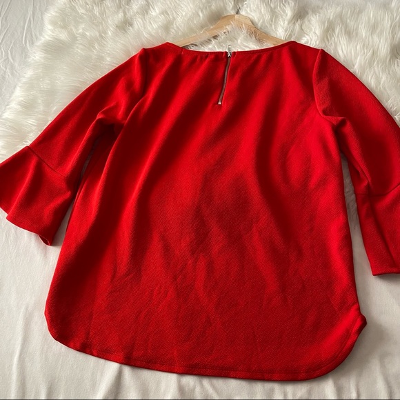 Red • Bell Sleeve Blouse - Picture 3 of 7